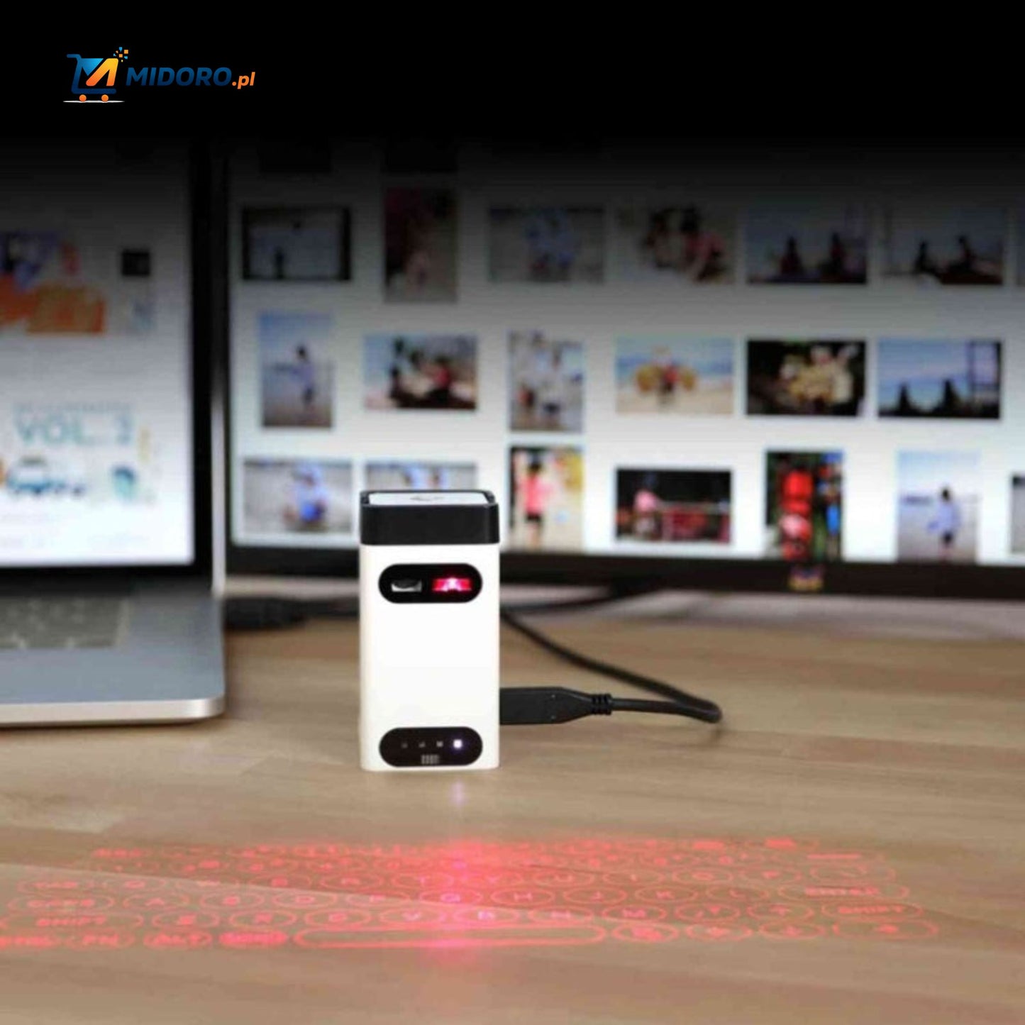 Keybeam™ Klawiatura | Projekcja laserowa, Bezprzewodowa i Bluetooth