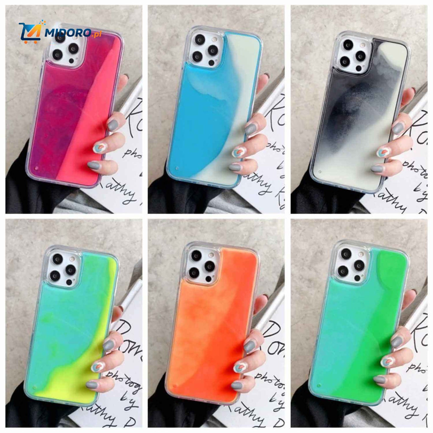 GlowSand™ Etui na telefon | Świecący, Ruchomy Piasek i Odporny na Upadki