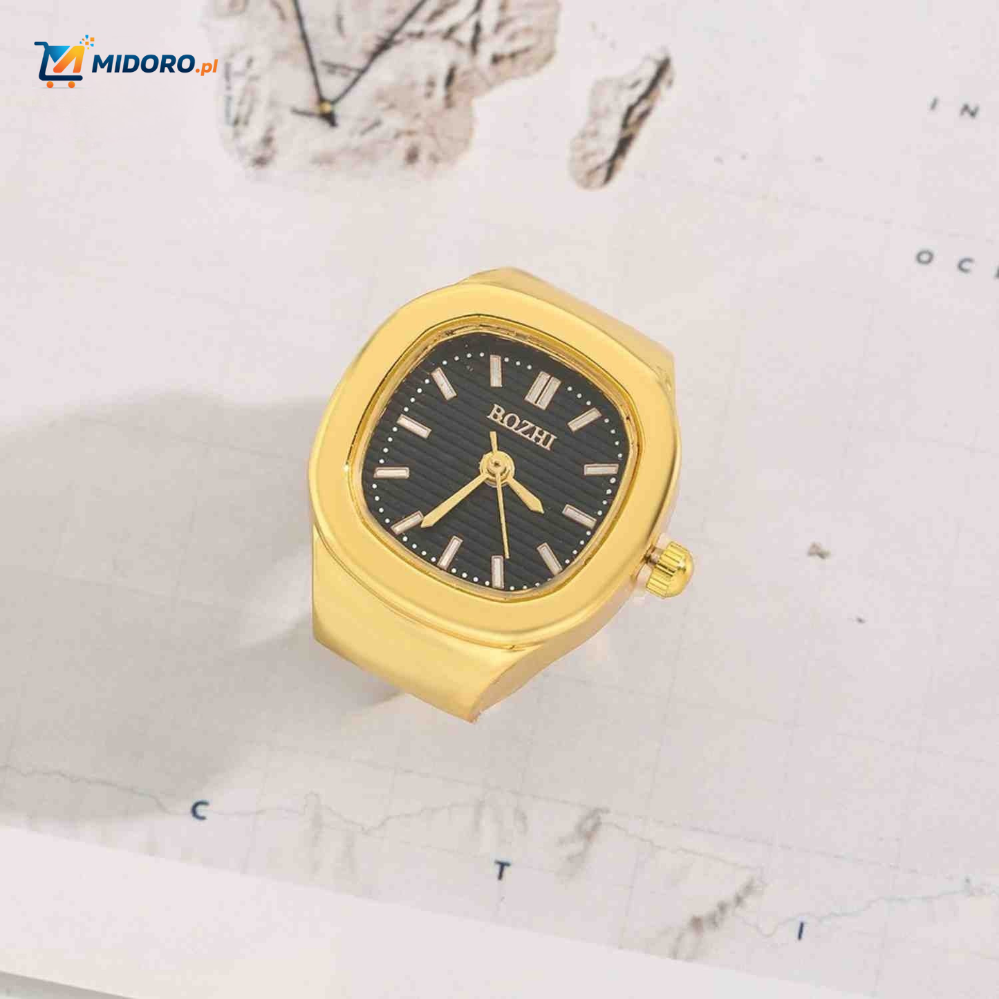 Timora™ Zegarek Pierścionkowy | Unikalny design, wyświetlanie czasu i stylowy dodatek