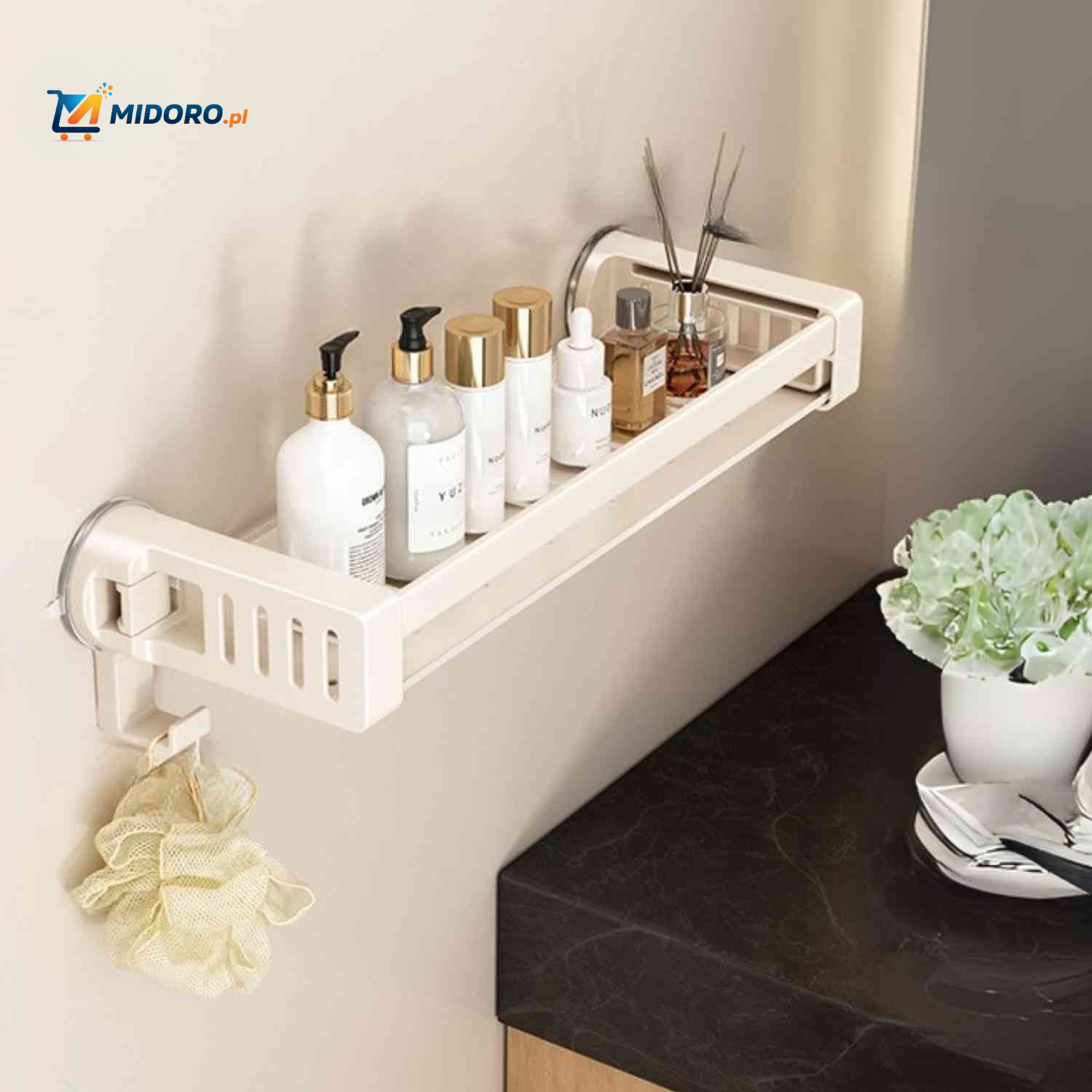 Storiva™ Regał | Montaż na Ścianie, Przyssawka & Bez Wiercenia Koszyk na Przechowywanie