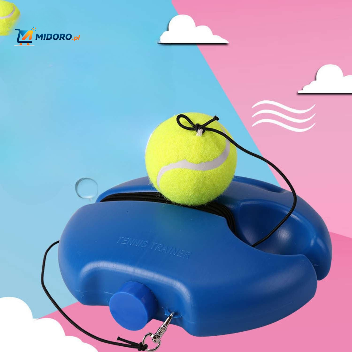 TennisPro™ Trener | Ćwiczenia solo, elastyczny kabel i trwały design