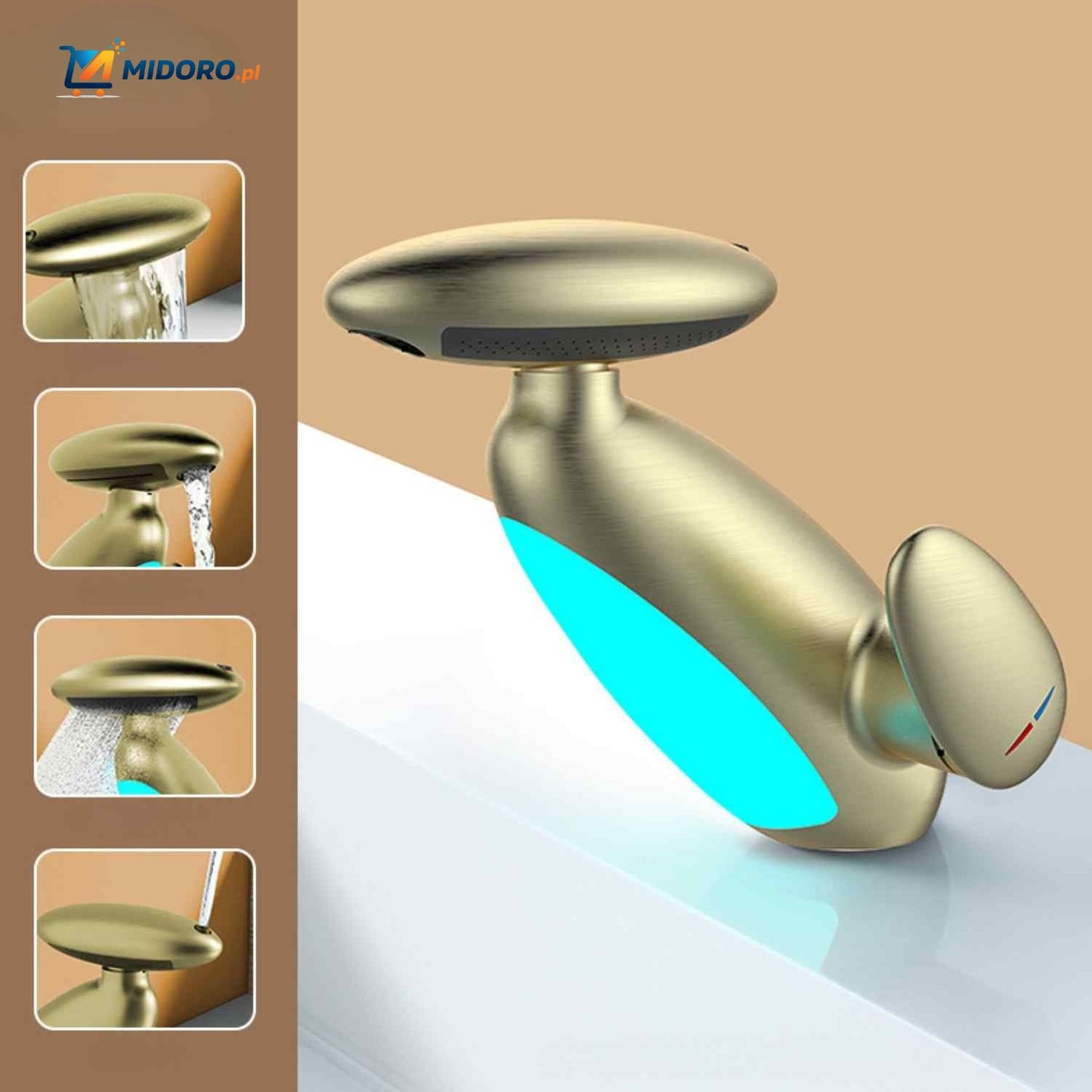 Penguino™ Bateria | Wysuwana, Ciepła/Zimna & Obrotowa z Oświetleniem Nastrojowym