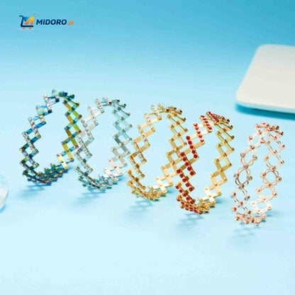 Morphix™ Elastyczny Pierścionek Bransoletka | Magiczny Diamentowy Design – Regulowany 2-7cmØ