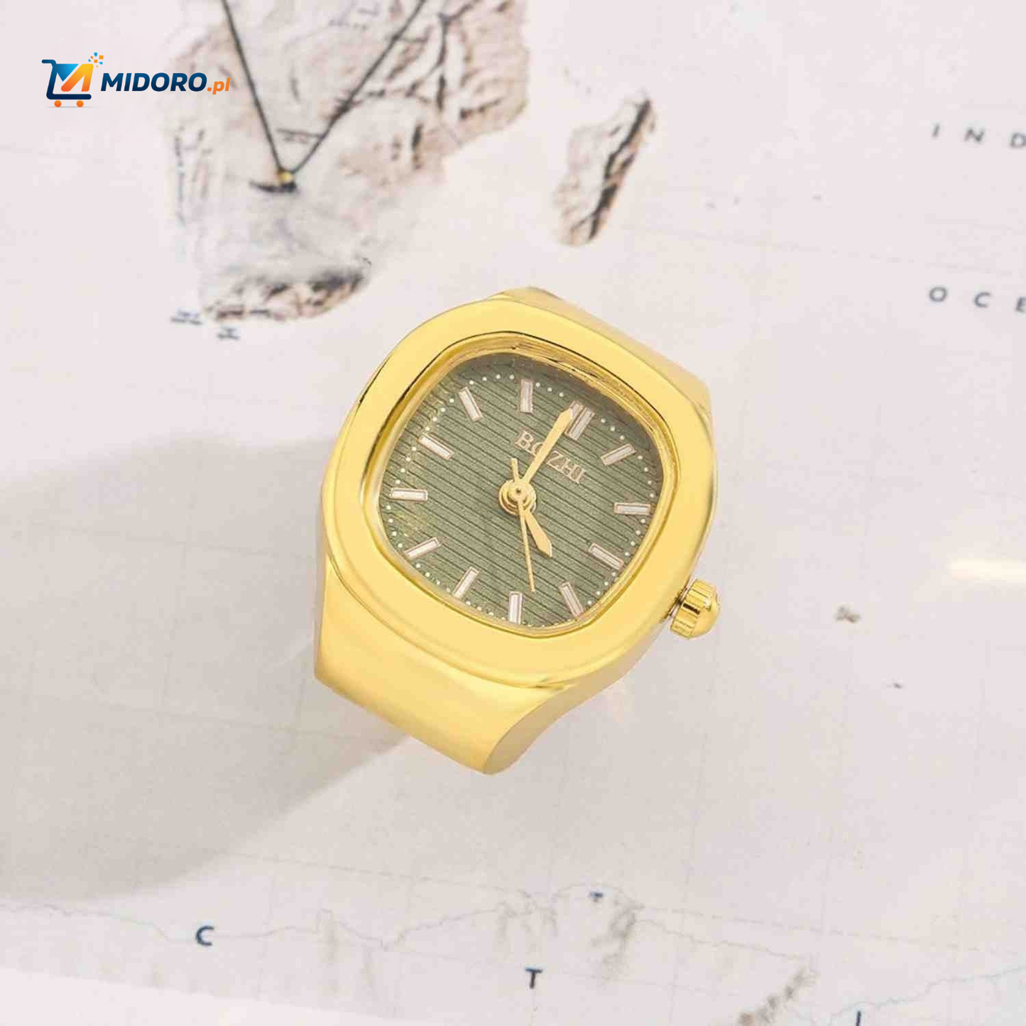 Timora™ Zegarek Pierścionkowy | Unikalny design, wyświetlanie czasu i stylowy dodatek