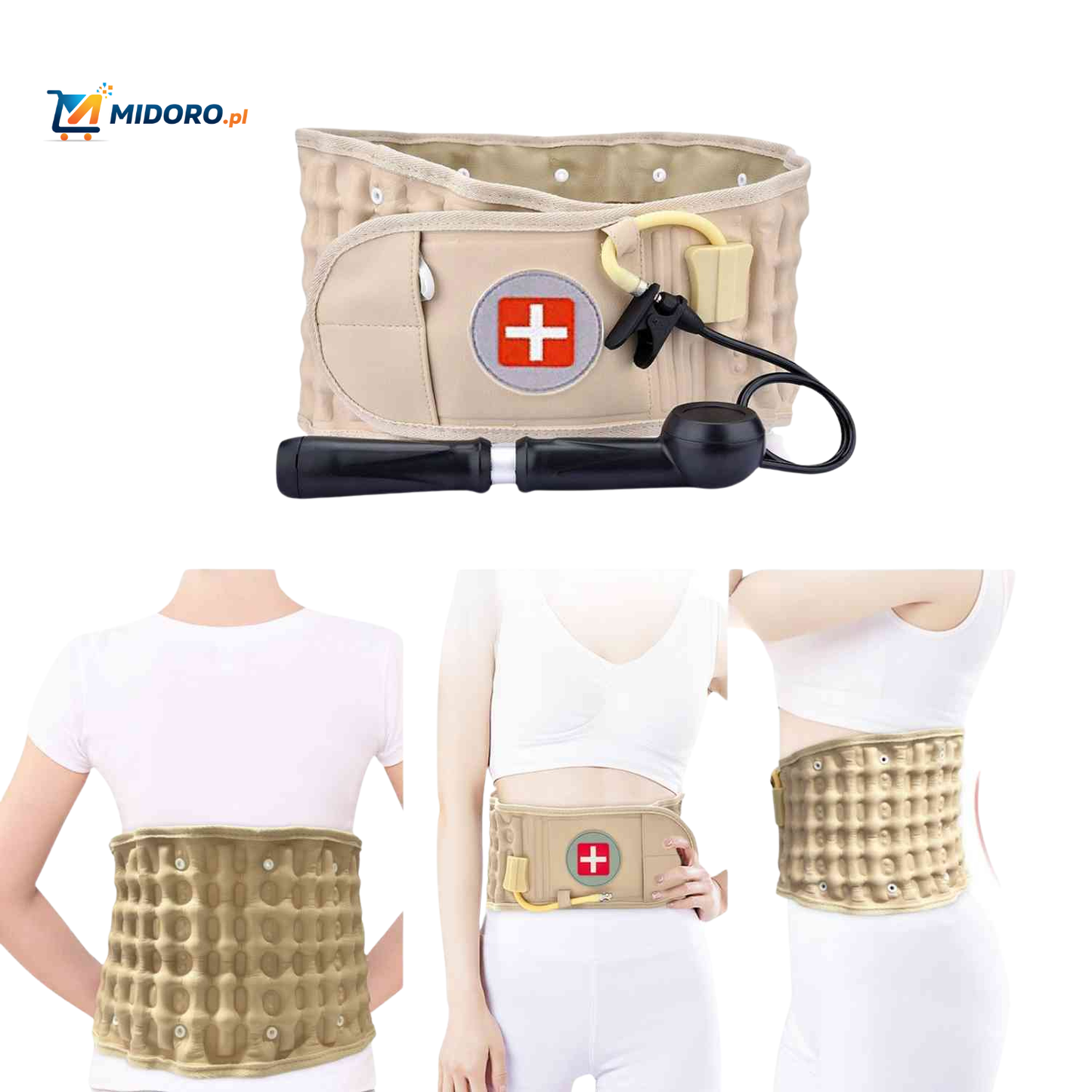 SpineRelief™ Pas | Inflacyjny, Uśmierzanie Bólu Pleców i Wsparcie