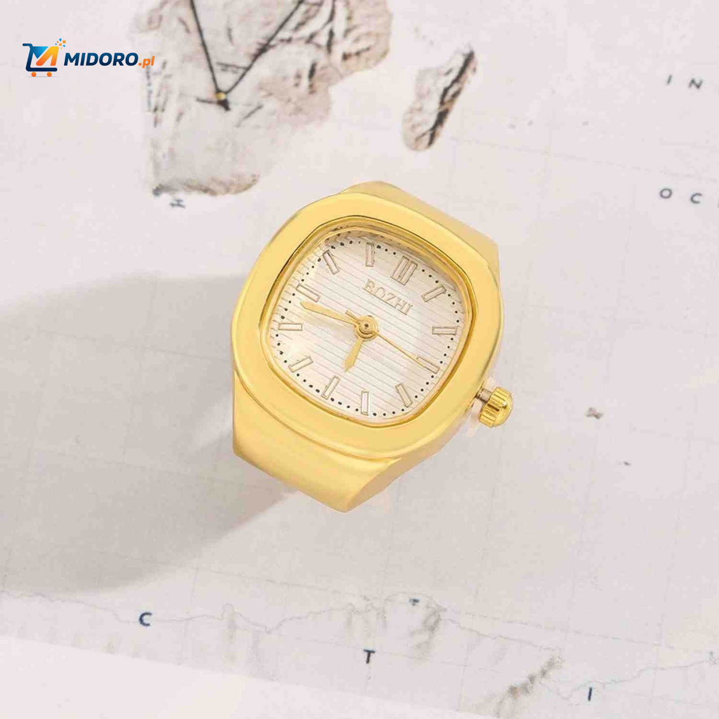 Timora™ Zegarek Pierścionkowy | Unikalny design, wyświetlanie czasu i stylowy dodatek