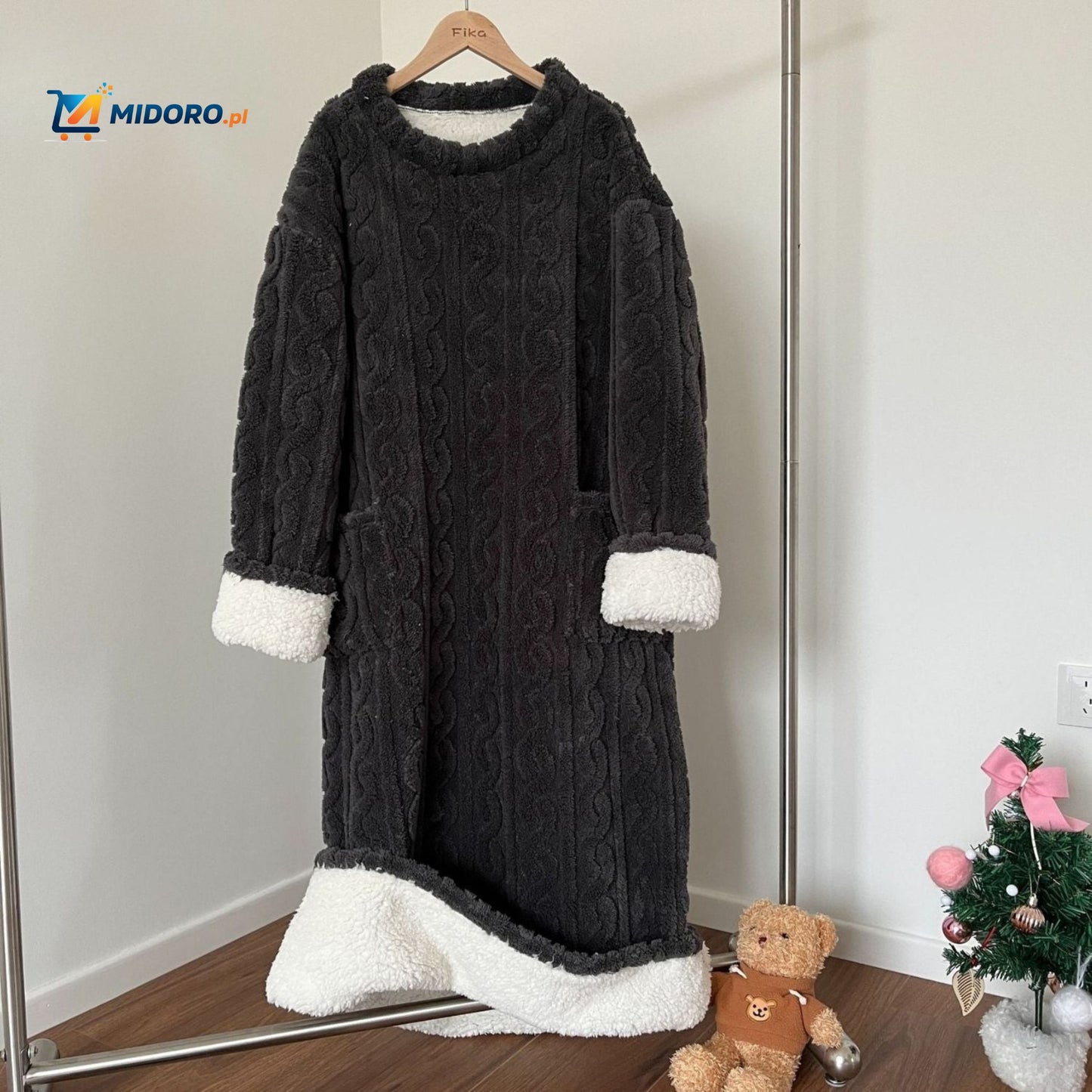 Snugglewear™ Kocykowa Sukienka | Miękki polar, z kieszeniami & ciepła na zimę