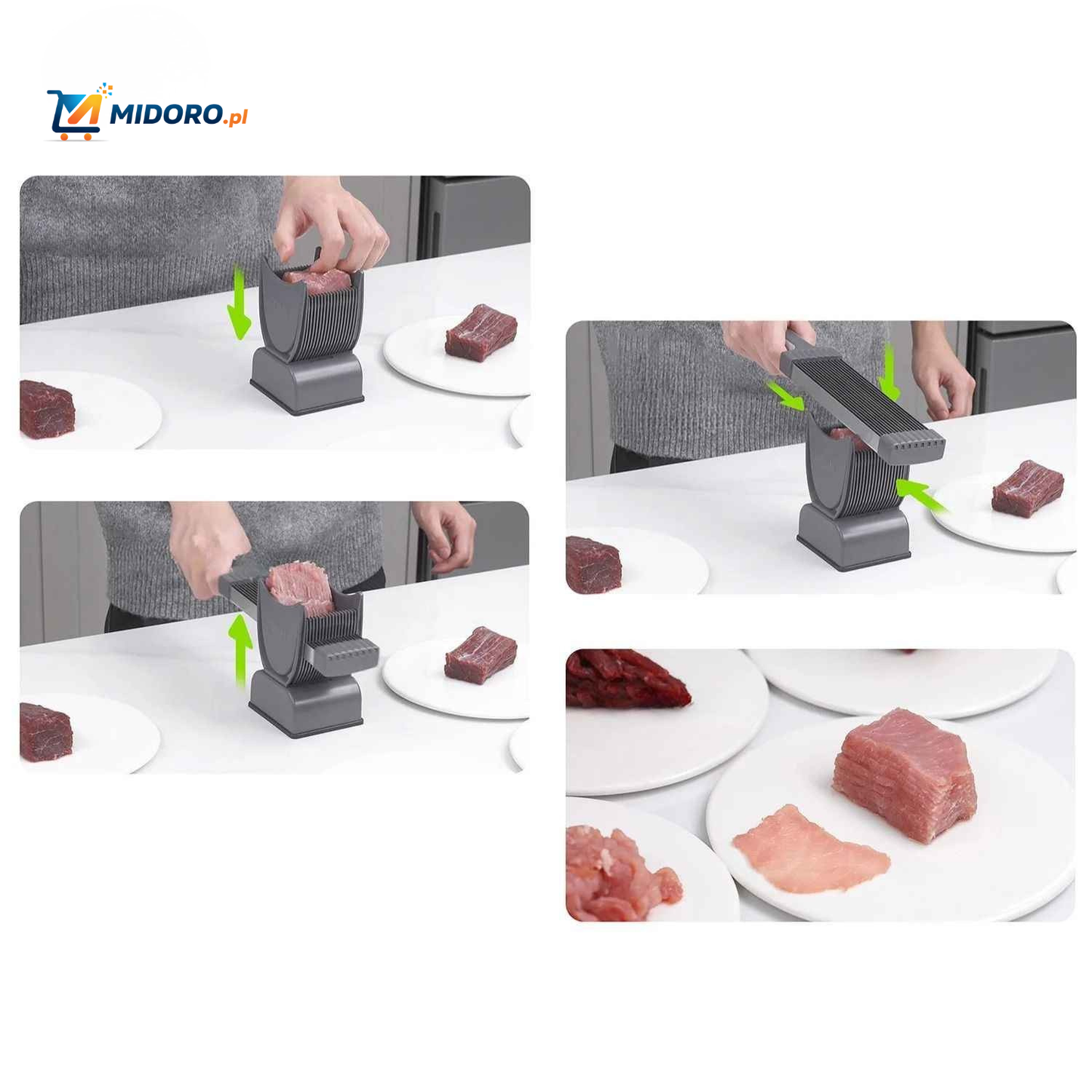 Slicora™ Zestaw do Krojenia Mięsa | Ręczny, Cienkie Plastry & Multi-funkcyjny