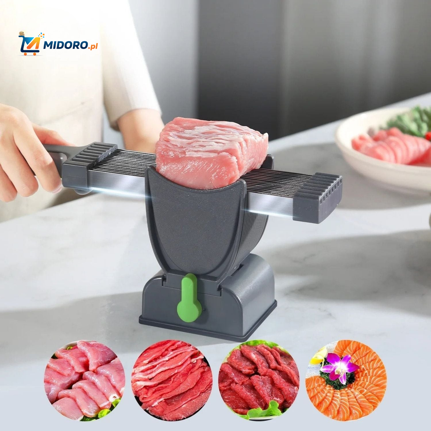 Slicora™ Zestaw do Krojenia Mięsa | Ręczny, Cienkie Plastry & Multi-funkcyjny