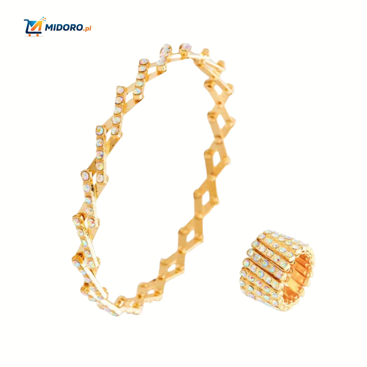 Morphix™ Elastyczny Pierścionek Bransoletka | Magiczny Diamentowy Design – Regulowany 2-7cmØ