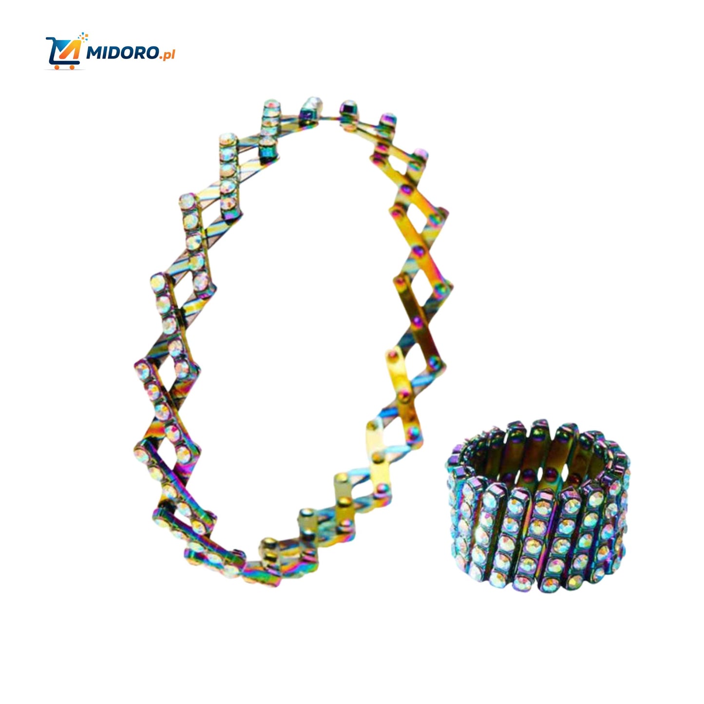 Morphix™ Elastyczny Pierścionek Bransoletka | Magiczny Diamentowy Design – Regulowany 2-7cmØ