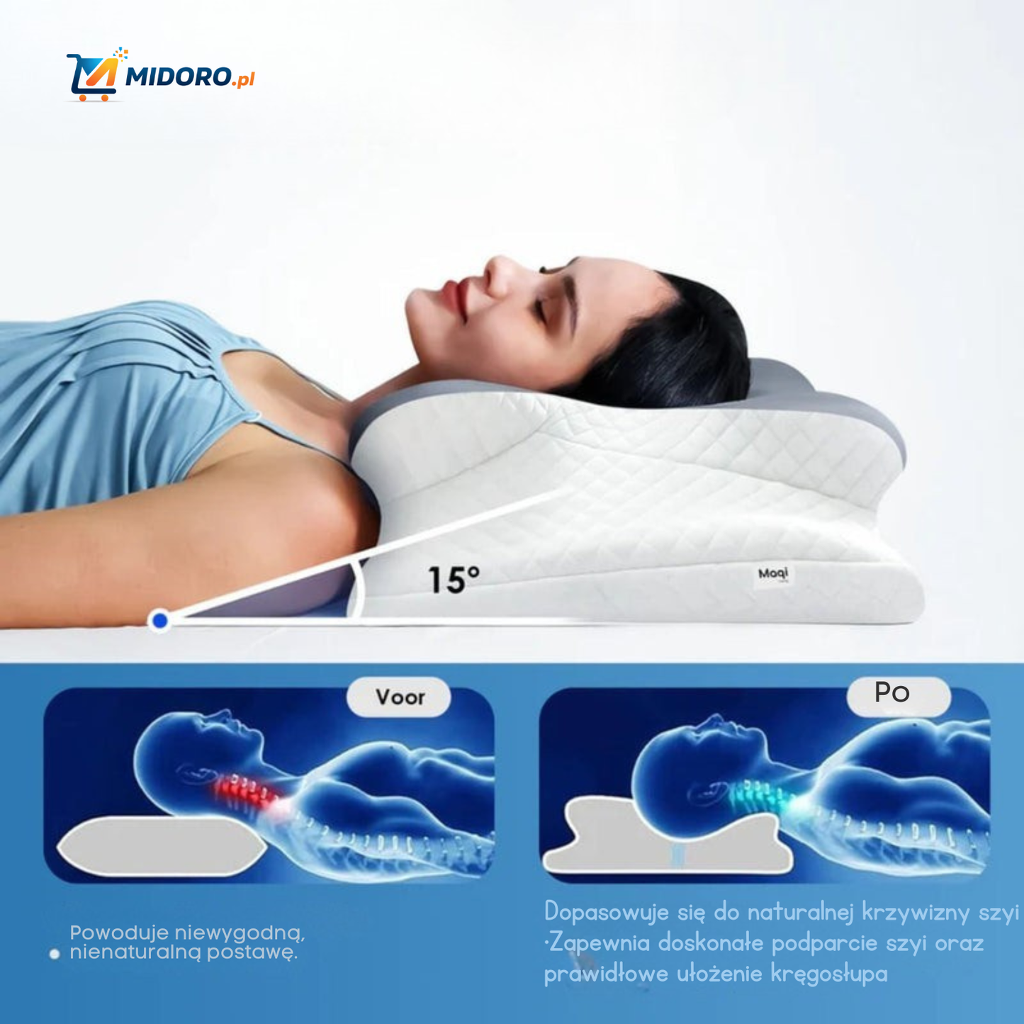 NeckRest™ Ergonomiczne Poduszka z Pianki Memory – Wspierająca i Zachowująca Kształt