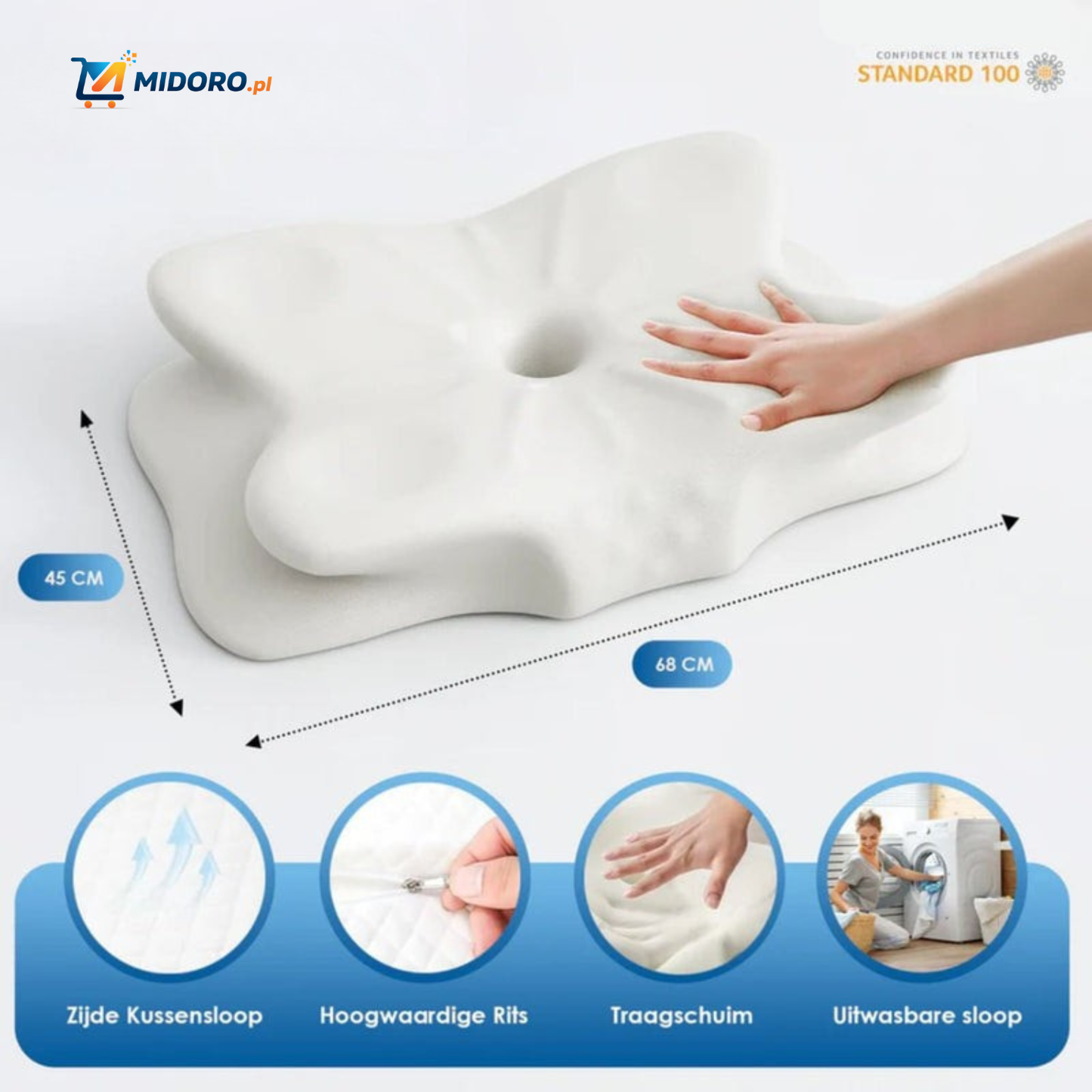 NeckRest™ Ergonomiczne Poduszka z Pianki Memory – Wspierająca i Zachowująca Kształt