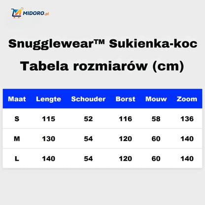 Snugglewear™ Kocykowa Sukienka | Miękki polar, z kieszeniami & ciepła na zimę