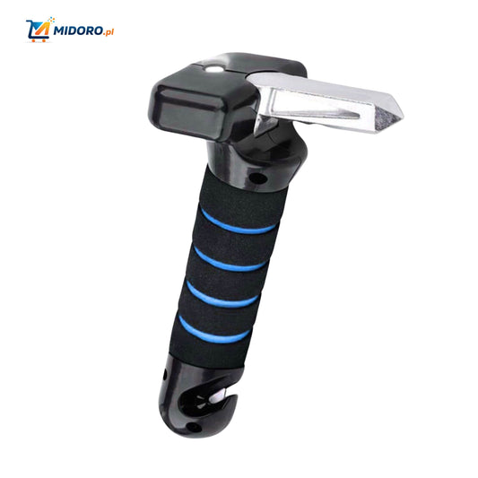 Safearm™ Młotek | Multitool z Nożem Ratunkowym i Latarką, Łamaczem Szyb, Bezpieczne Wyjście z Samochodu!