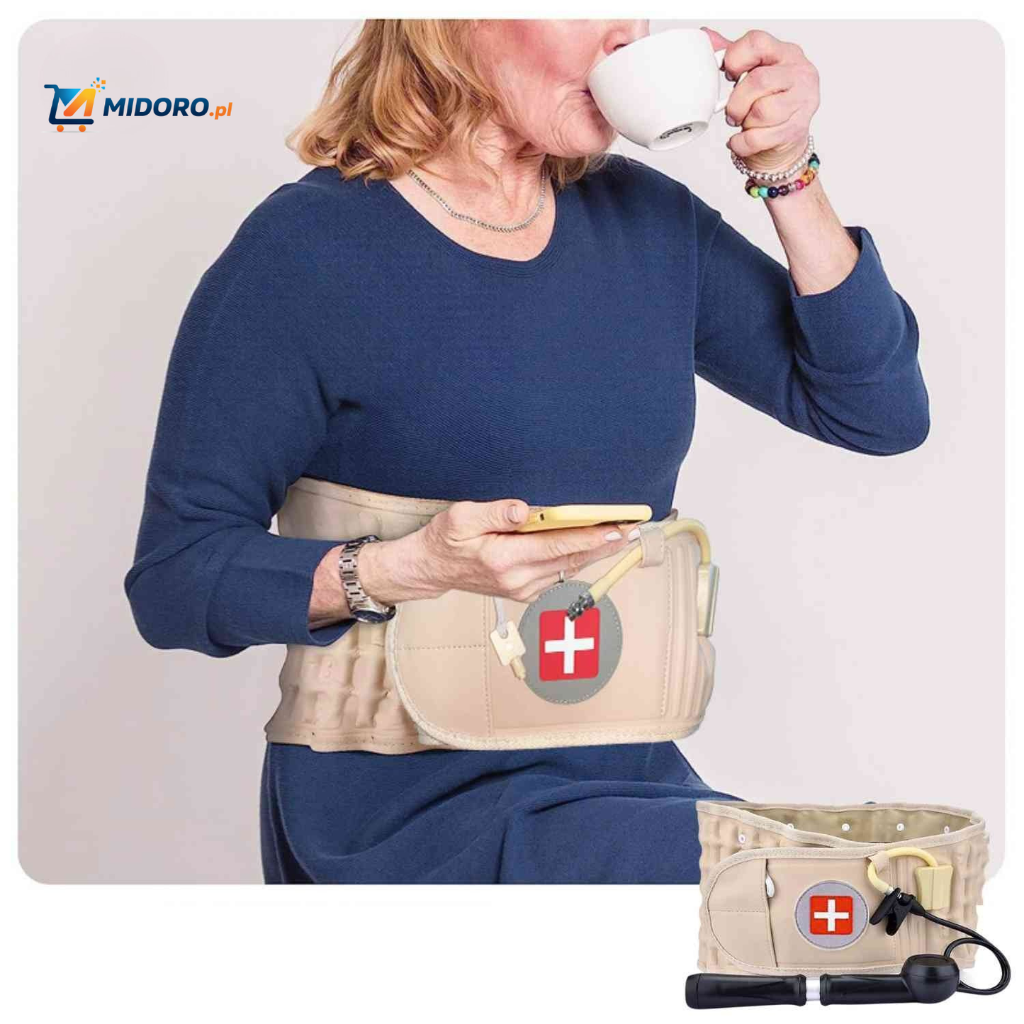 SpineRelief™ Pas | Inflacyjny, Uśmierzanie Bólu Pleców i Wsparcie