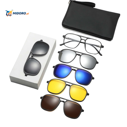 Solvizo™ Okulary przeciwsłoneczne SET | Polaryzacyjne, Modne & Magnetyczny Design