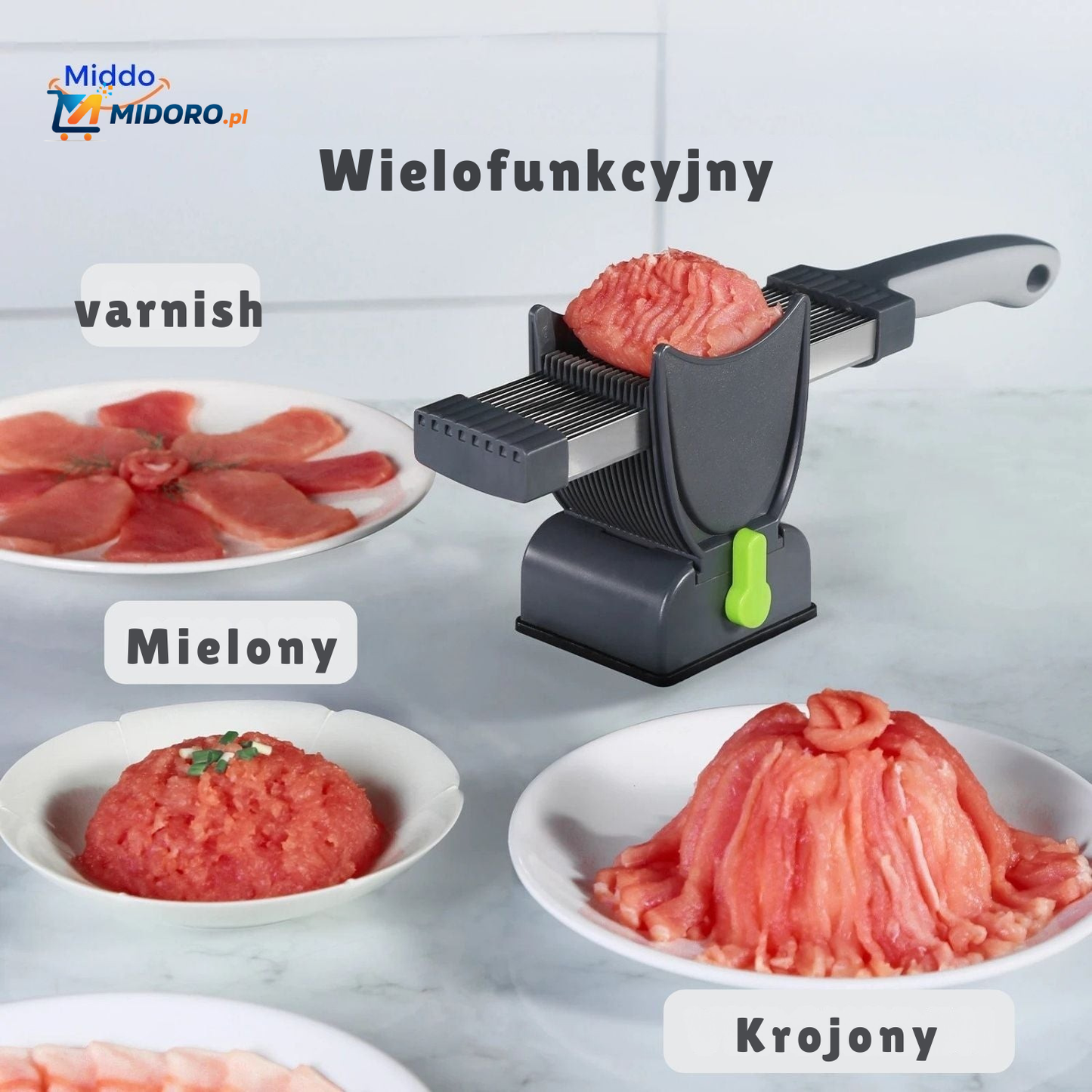 Slicora™ Zestaw do Krojenia Mięsa | Ręczny, Cienkie Plastry & Multi-funkcyjny