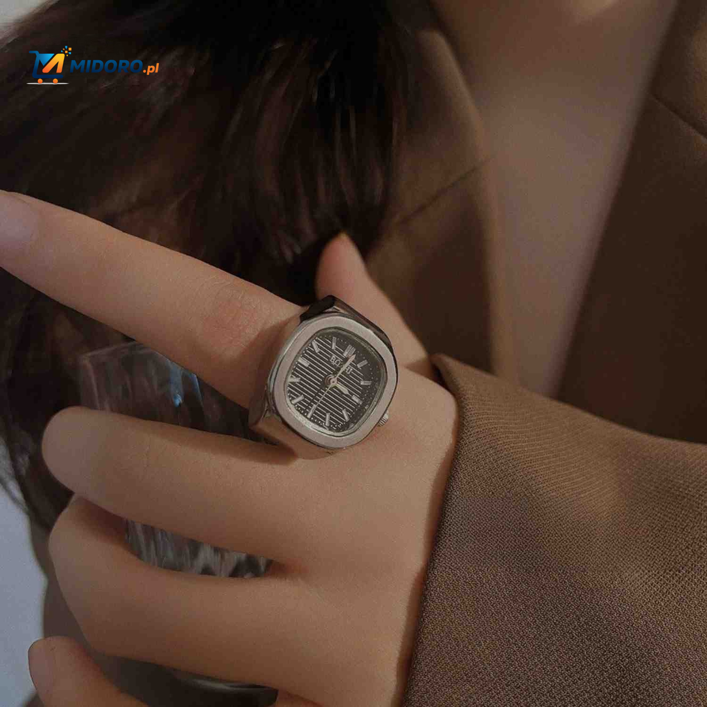 Timora™ Zegarek Pierścionkowy | Unikalny design, wyświetlanie czasu i stylowy dodatek