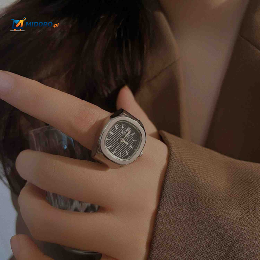 Timora™ Zegarek Pierścionkowy | Unikalny design, wyświetlanie czasu i stylowy dodatek