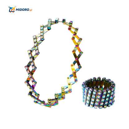 Morphix™ Elastyczny Pierścionek Bransoletka | Magiczny Diamentowy Design – Regulowany 2-7cmØ