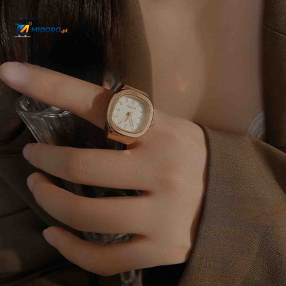 Timora™ Zegarek Pierścionkowy | Unikalny design, wyświetlanie czasu i stylowy dodatek