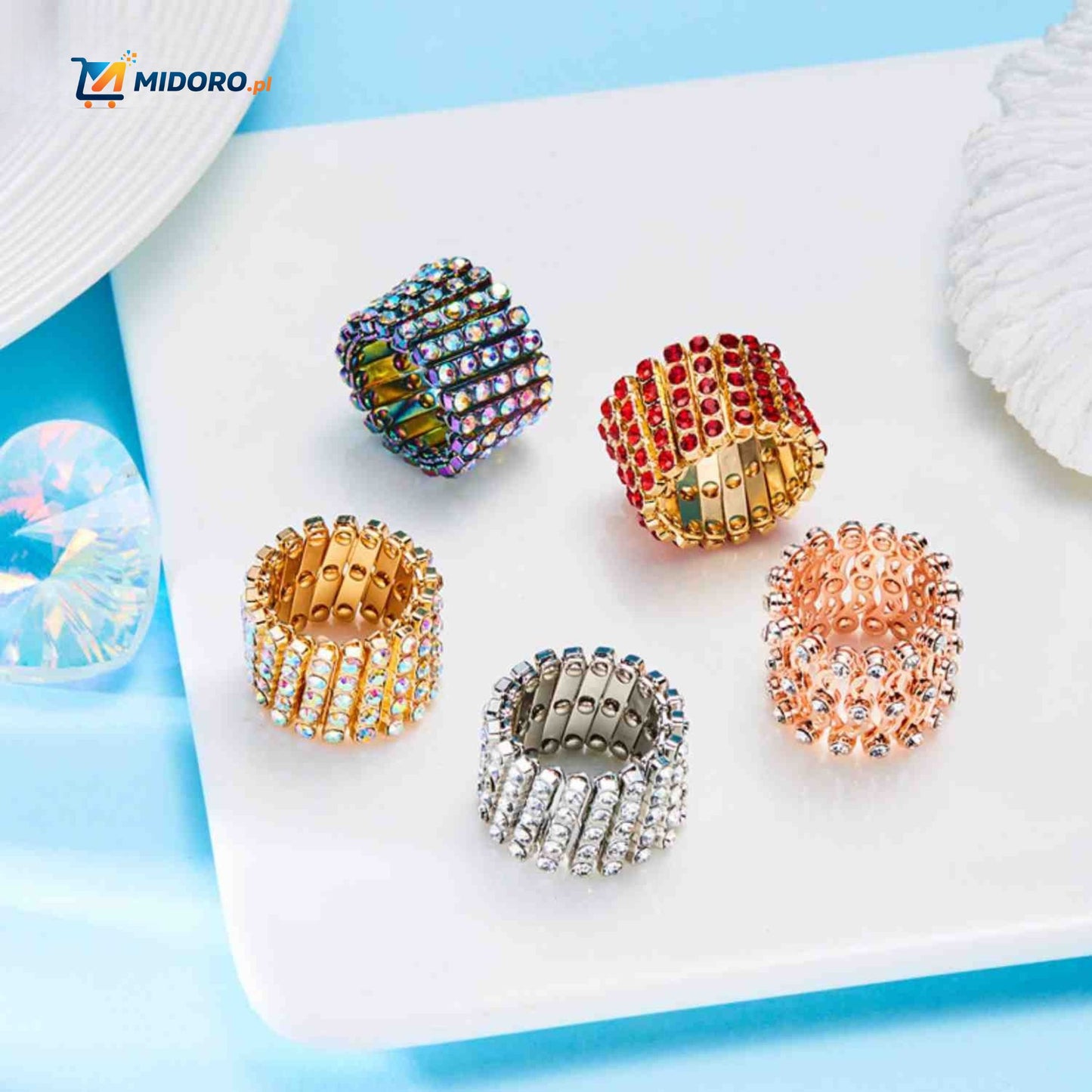 Morphix™ Elastyczny Pierścionek Bransoletka | Magiczny Diamentowy Design – Regulowany 2-7cmØ