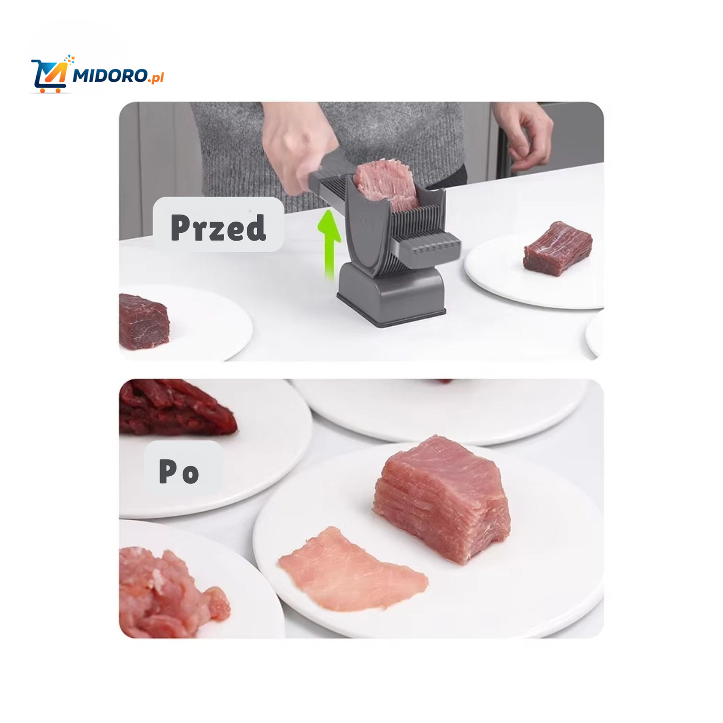 Slicora™ Zestaw do Krojenia Mięsa | Ręczny, Cienkie Plastry & Multi-funkcyjny