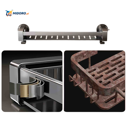 Storiva™ Regał | Montaż na Ścianie, Przyssawka & Bez Wiercenia Koszyk na Przechowywanie