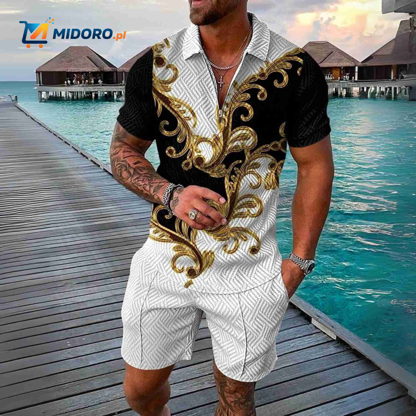Zippora™ Zestaw | Koszula i Szorty, Oddychający, Stylowy i Wygodny