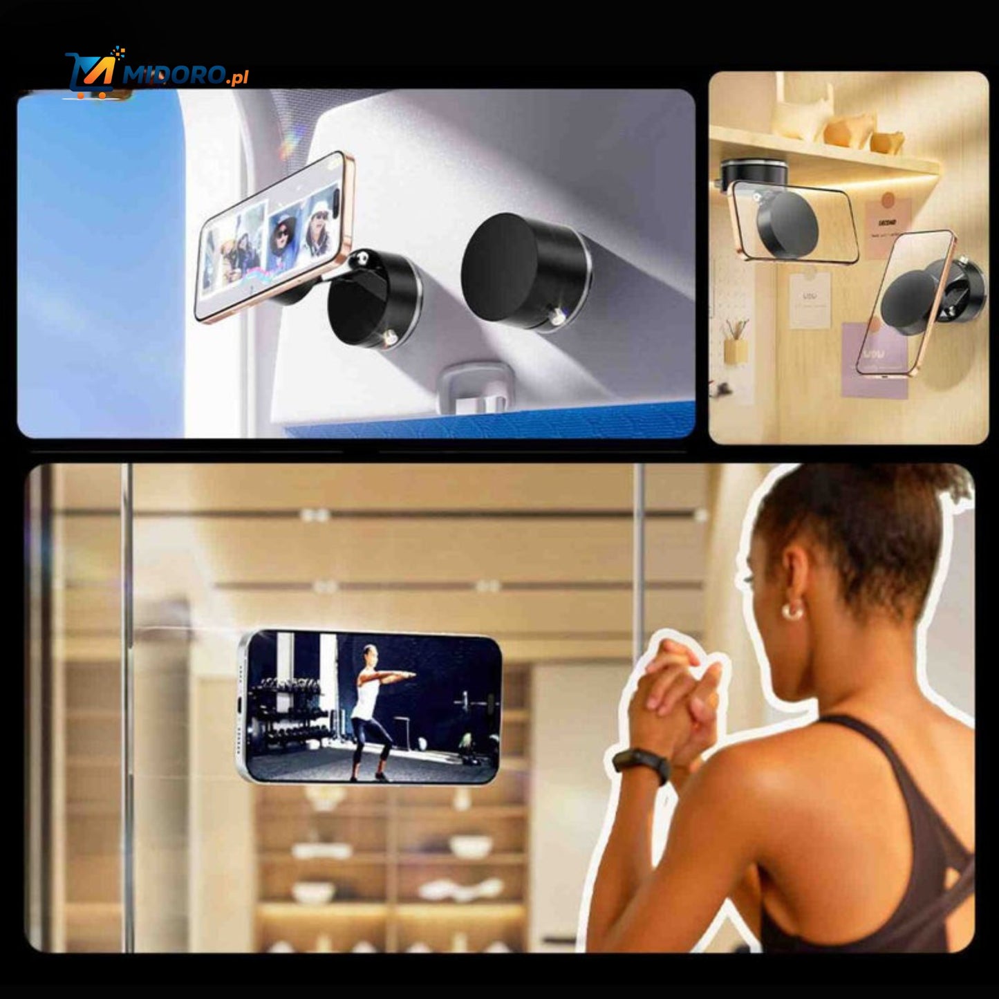 Magnetix™ Uchwyt na Telefon | Obrót 360° z Dodatkowym Silnym Chwytem