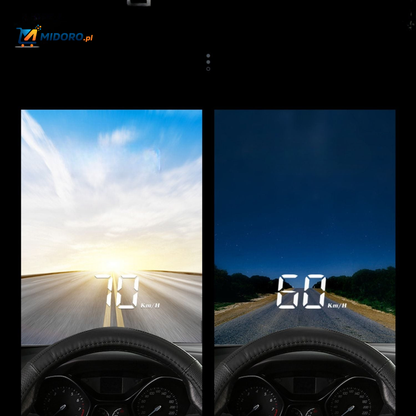 Visiopro™ M3 HUD | Wyświetlacz Head-Up, Wsparcie OBD i Łatwy w Użyciu!