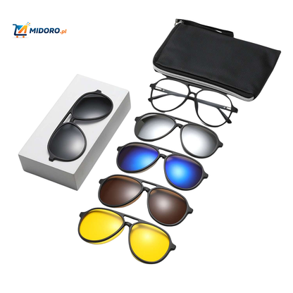 Solvizo™ Okulary przeciwsłoneczne SET | Polaryzacyjne, Modne & Magnetyczny Design