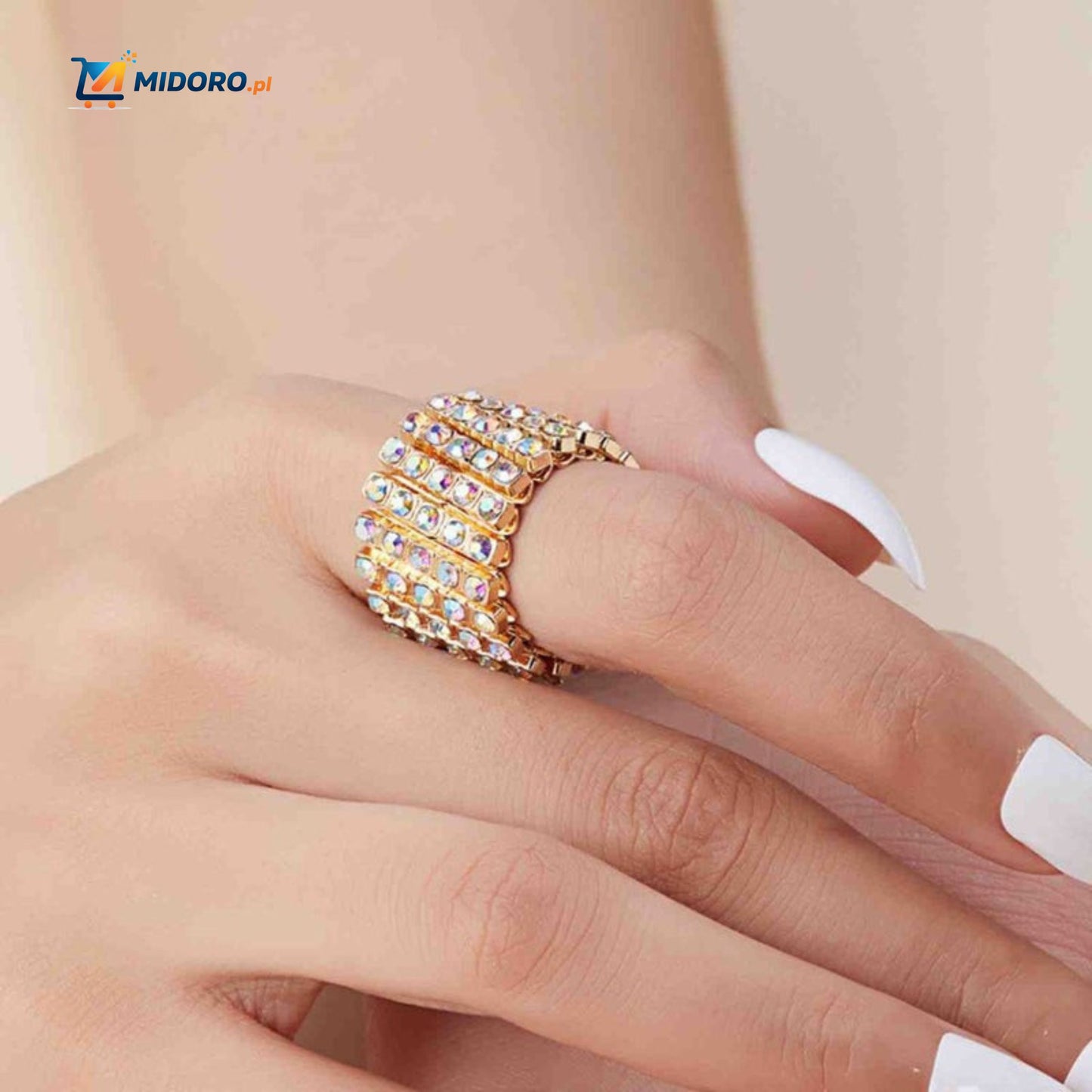 Morphix™ Elastyczny Pierścionek Bransoletka | Magiczny Diamentowy Design – Regulowany 2-7cmØ