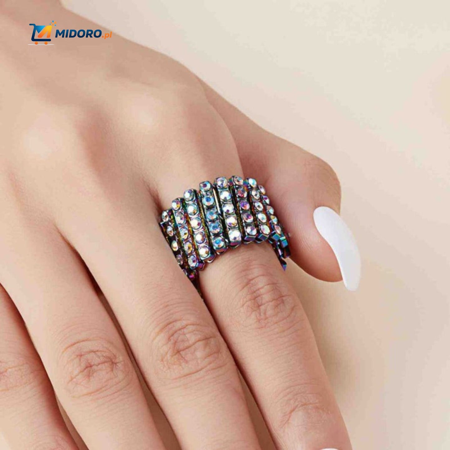 Morphix™ Elastyczny Pierścionek Bransoletka | Magiczny Diamentowy Design – Regulowany 2-7cmØ