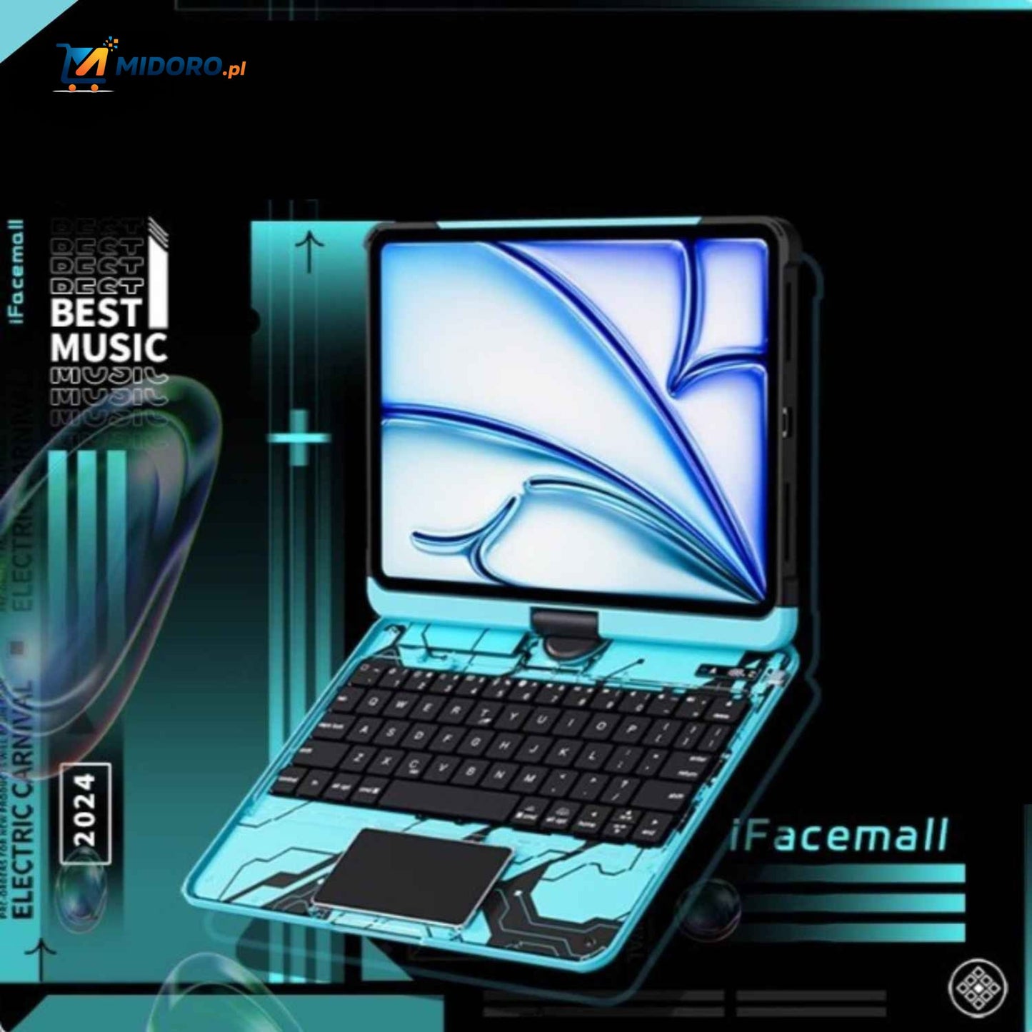 Rotapad™ Pokrowiec na klawiaturę do iPadów | Obrót 360°, Ochronny i Stylowy!