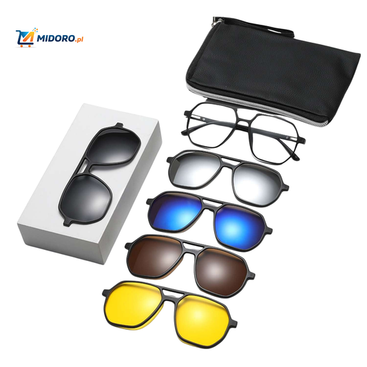 Solvizo™ Okulary przeciwsłoneczne SET | Polaryzacyjne, Modne & Magnetyczny Design