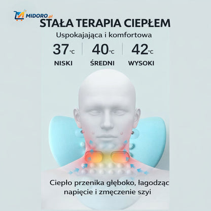 NeckEase™ Poduszka Masująca | Masaż Knetowy, EMS i Terapia Ciepłem