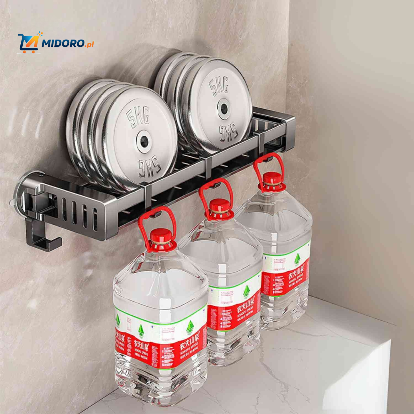 Storiva™ Regał | Montaż na Ścianie, Przyssawka & Bez Wiercenia Koszyk na Przechowywanie
