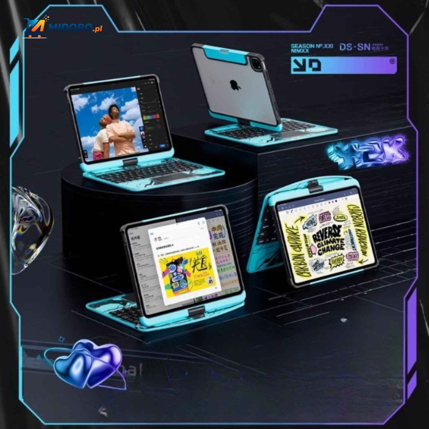 Rotapad™ Pokrowiec na klawiaturę do iPadów | Obrót 360°, Ochronny i Stylowy!