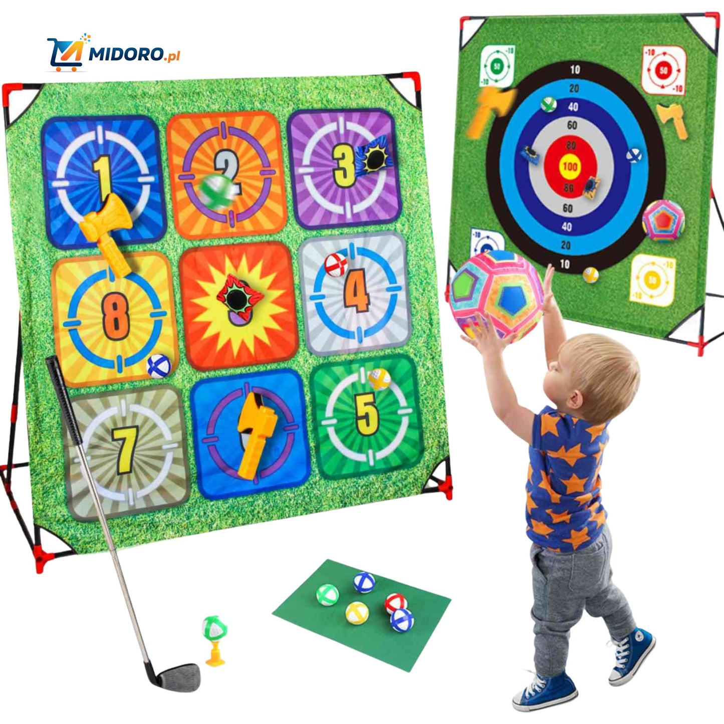 PlaySquare™ Zestaw Golfowy | Interaktywny, wewnętrzny, edukacyjny zestaw | Idealny Prezent na Święta