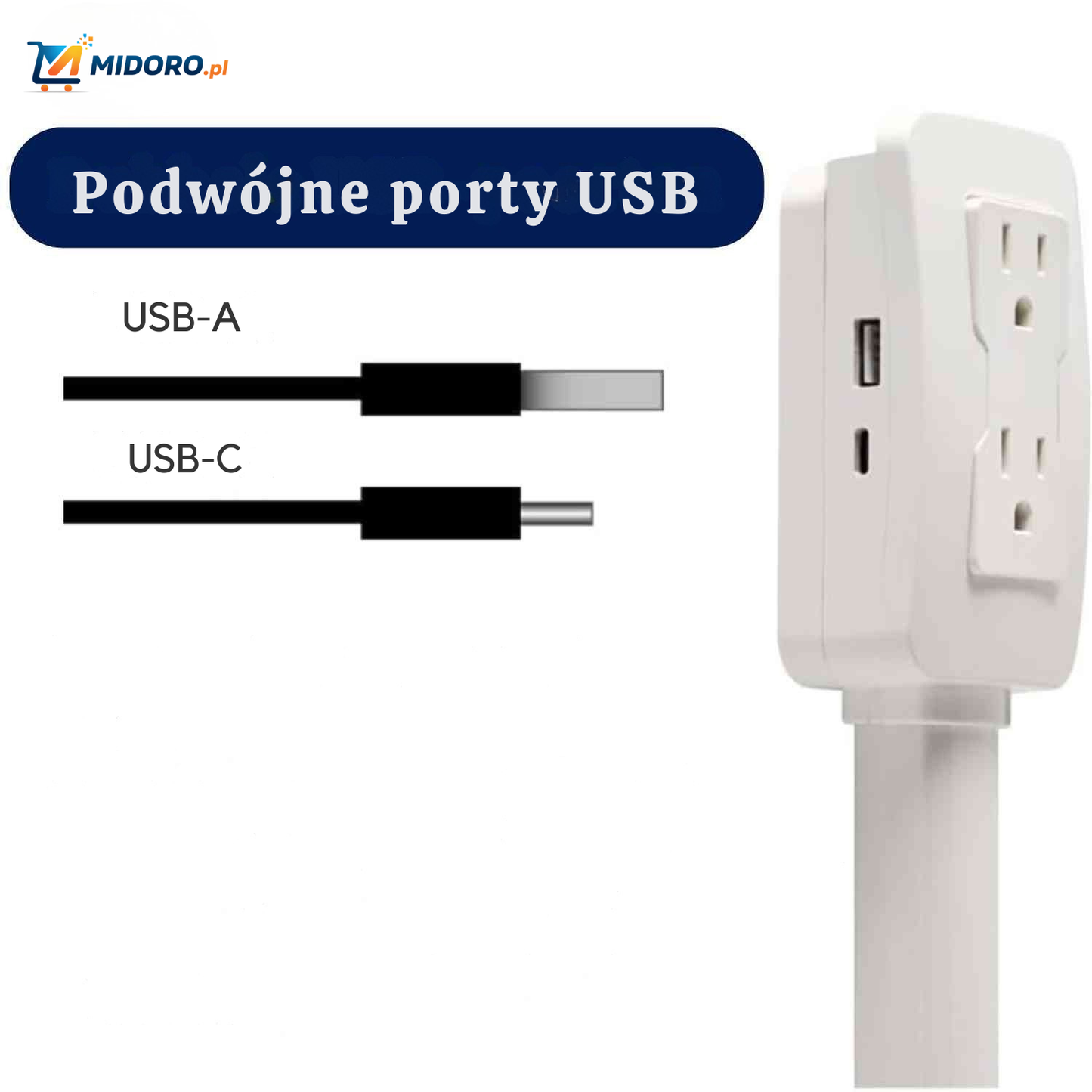 Voltiflex™ Gniazdko | Kompaktowe, Szybkie Ładowanie & Idealne Do Sofy/Łóżka