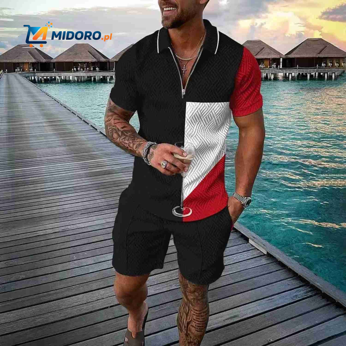 Zippora™ Zestaw | Koszula i Szorty, Oddychający, Stylowy i Wygodny