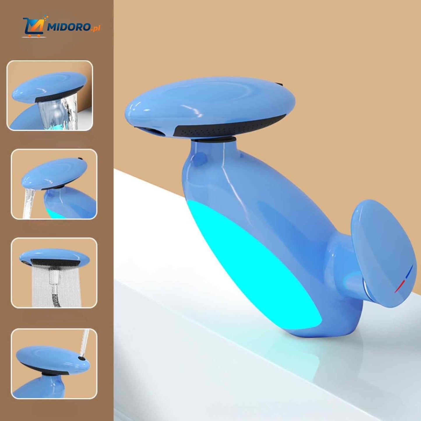 Penguino™ Bateria | Wysuwana, Ciepła/Zimna & Obrotowa z Oświetleniem Nastrojowym