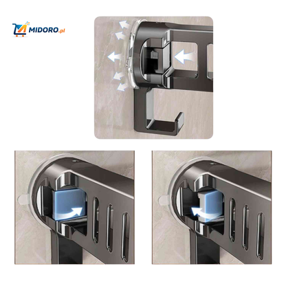 Storiva™ Regał | Montaż na Ścianie, Przyssawka & Bez Wiercenia Koszyk na Przechowywanie