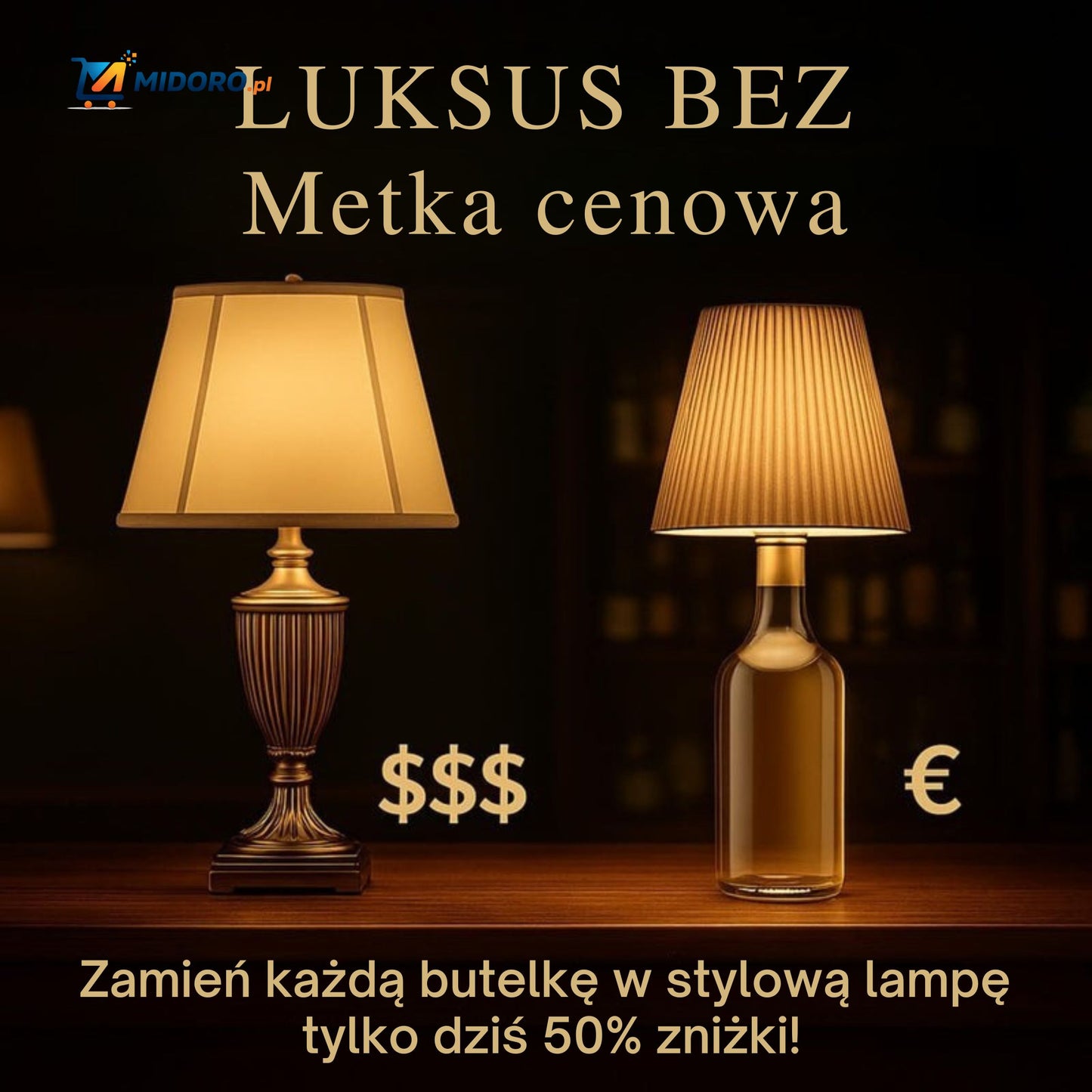 LumaVino™ Lampa Winiarska – Zamień Każdą Butelkę w Czarujące Źródło Światła!