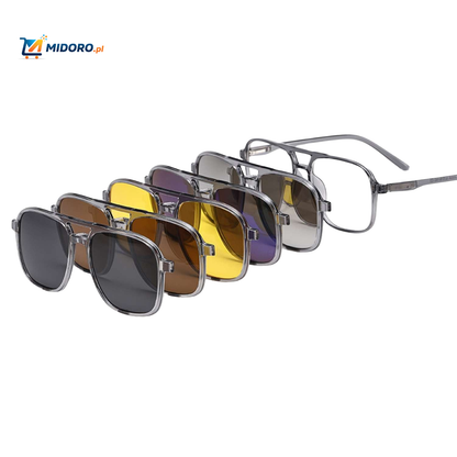 Solvizo™ Okulary przeciwsłoneczne SET | Polaryzacyjne, Modne & Magnetyczny Design