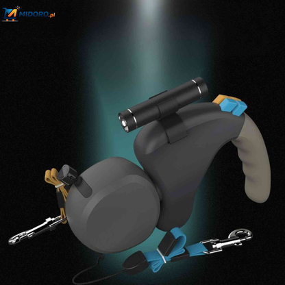 TweeTrek™ Smycz dla psów | Automatyczna, Wciągana & Dla 2 Psów