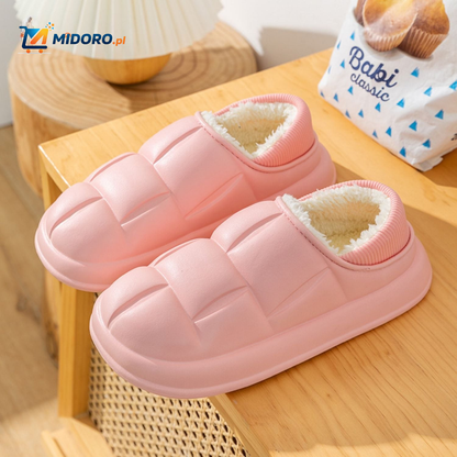 WarmStep™ Plus | Bawełniane Kapcie, Antypoślizgowe, Zdejmowana Aksamitna Wyściółka