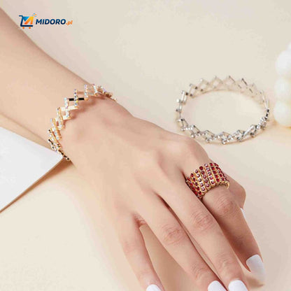 Morphix™ Elastyczny Pierścionek Bransoletka | Magiczny Diamentowy Design – Regulowany 2-7cmØ